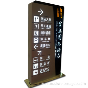 Indoor Way Finding Hotel Directional Sign